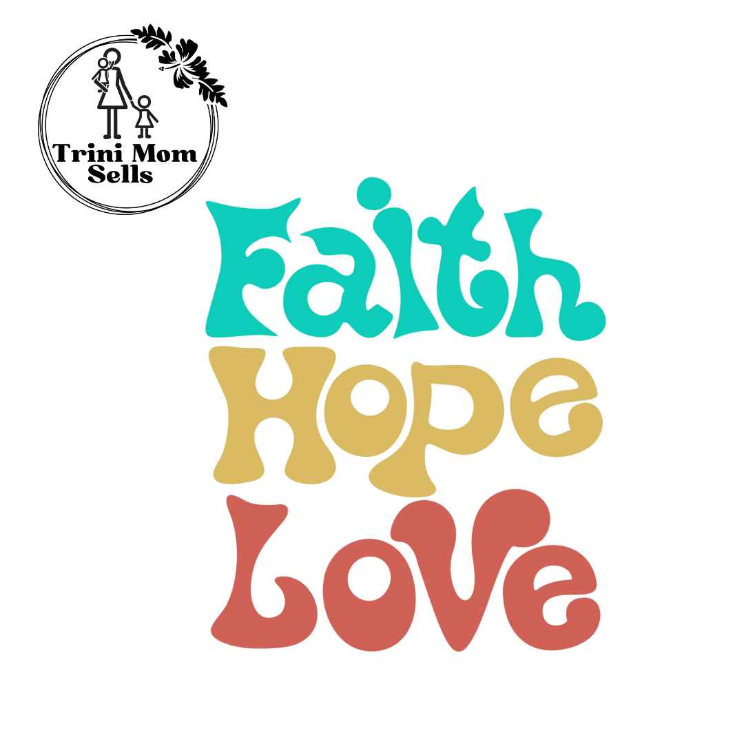 "Faith Hope Love" Canvas Tote