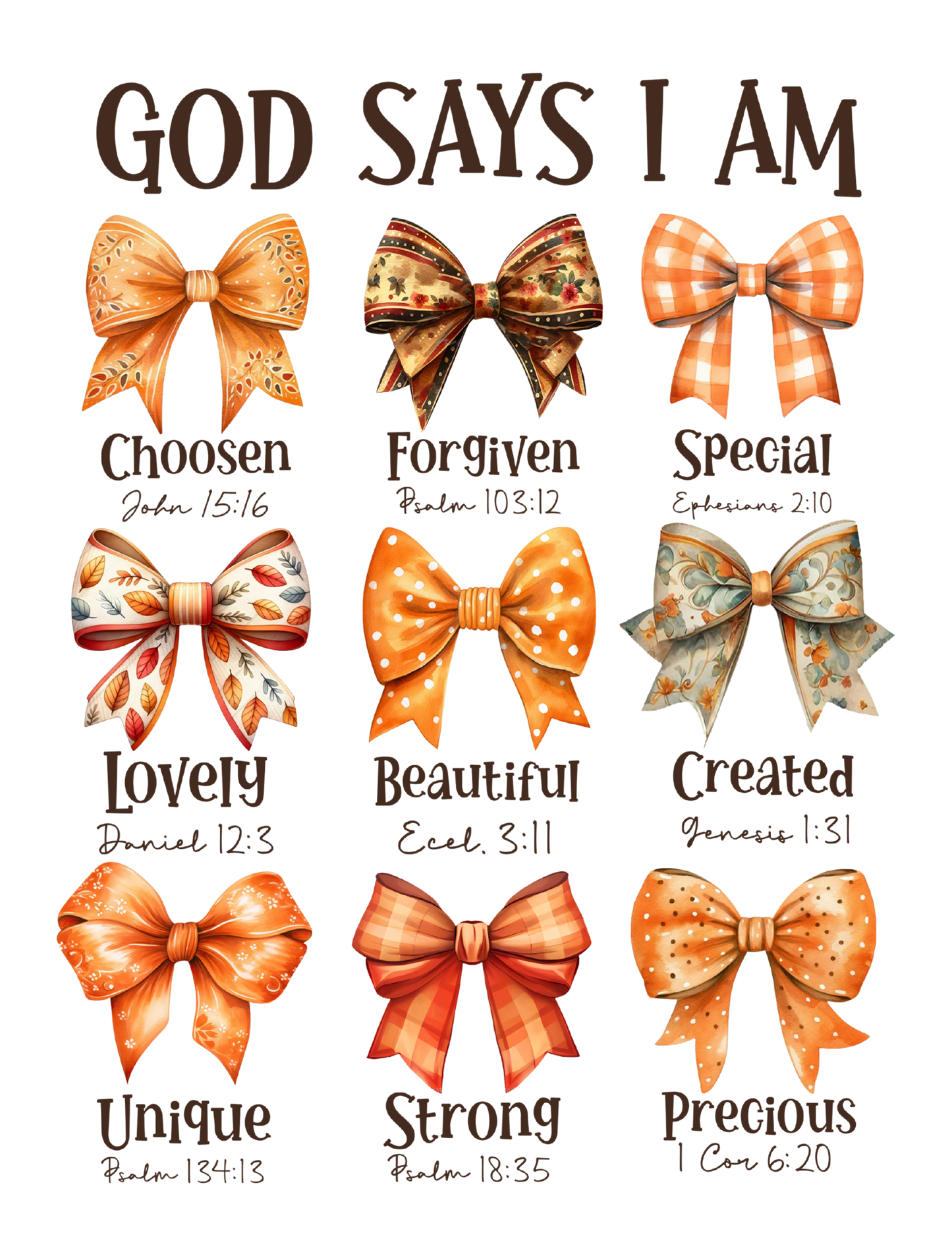 "God Says..." Canvas Tote - Fall Bows