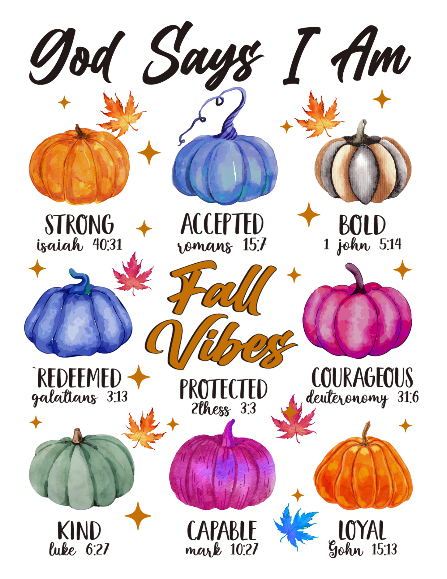 "God Says..." Canvas Tote - Purple Pumpkins