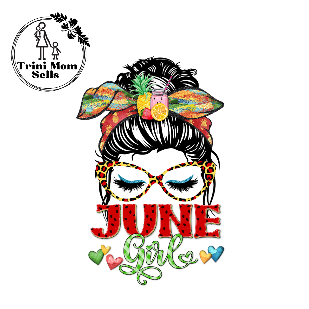 "June Girl" Canvas Tote