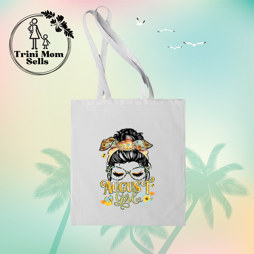 "August Girl" Canvas Tote