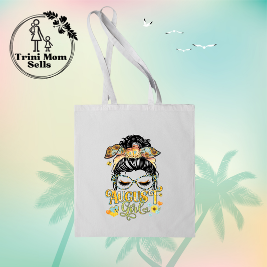 "August Girl" Canvas Tote