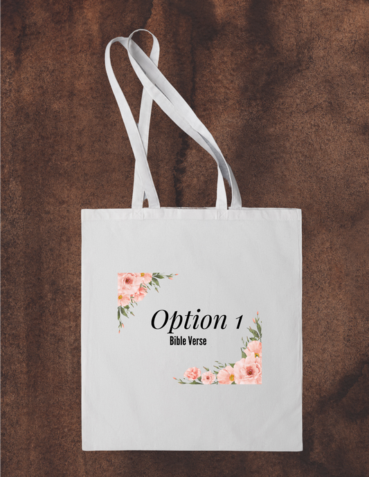 Customizable Canvas Tote - Name and Bible Verse