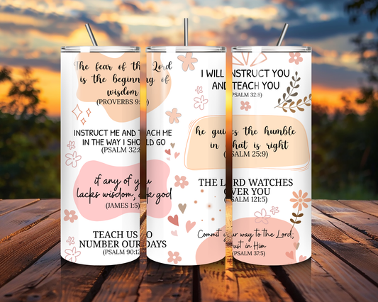 "I will Instruct You" Tumbler
