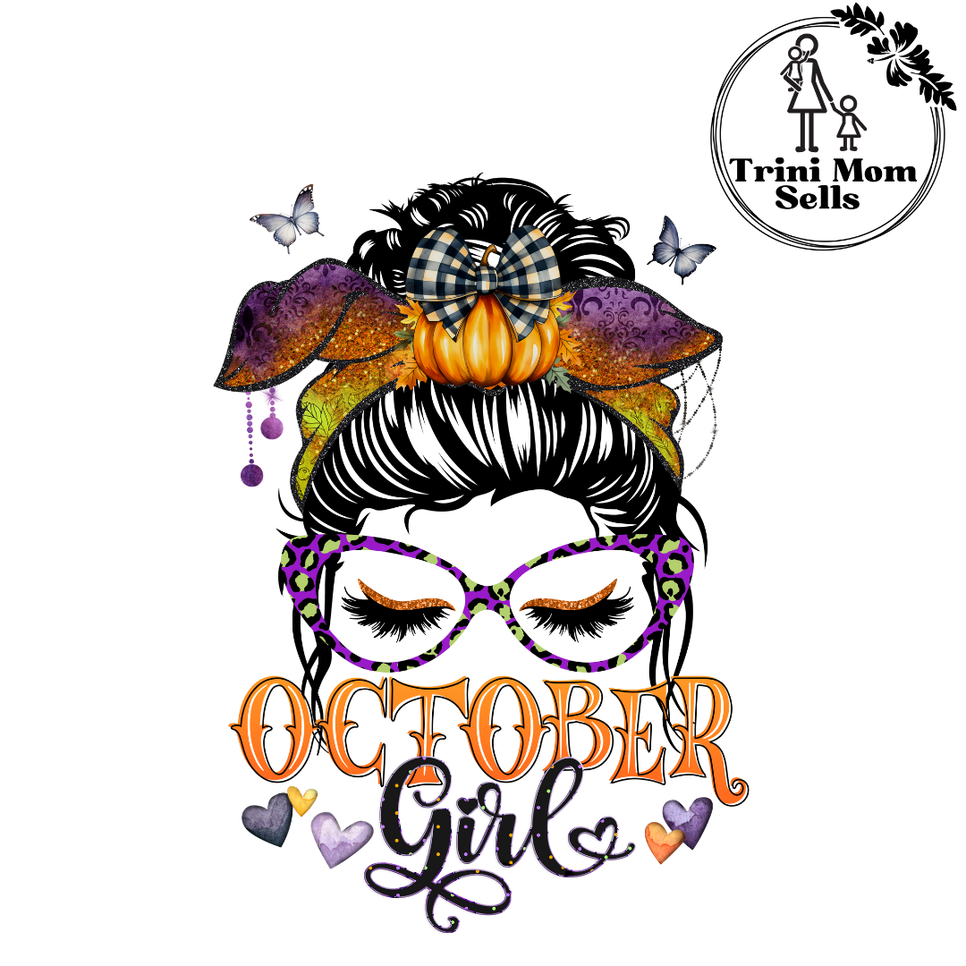 "October Girl" Canvas Tote