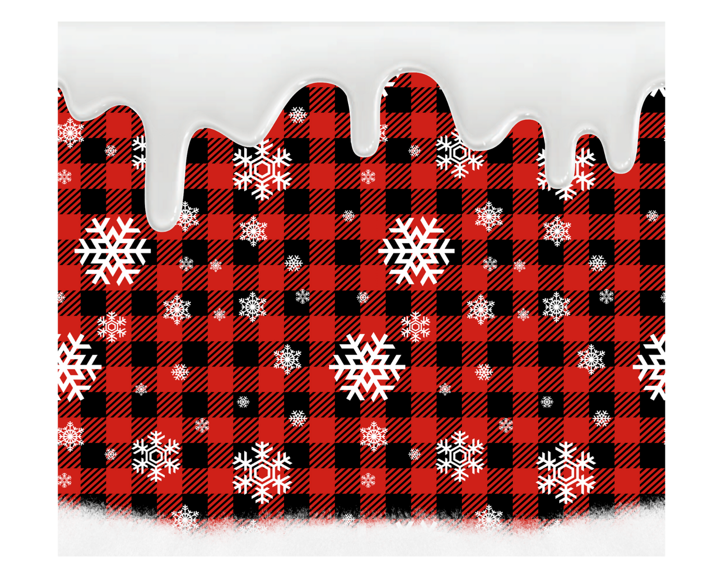 Snowy Plaid Tumbler