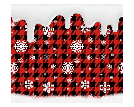 Snowy Plaid Tumbler