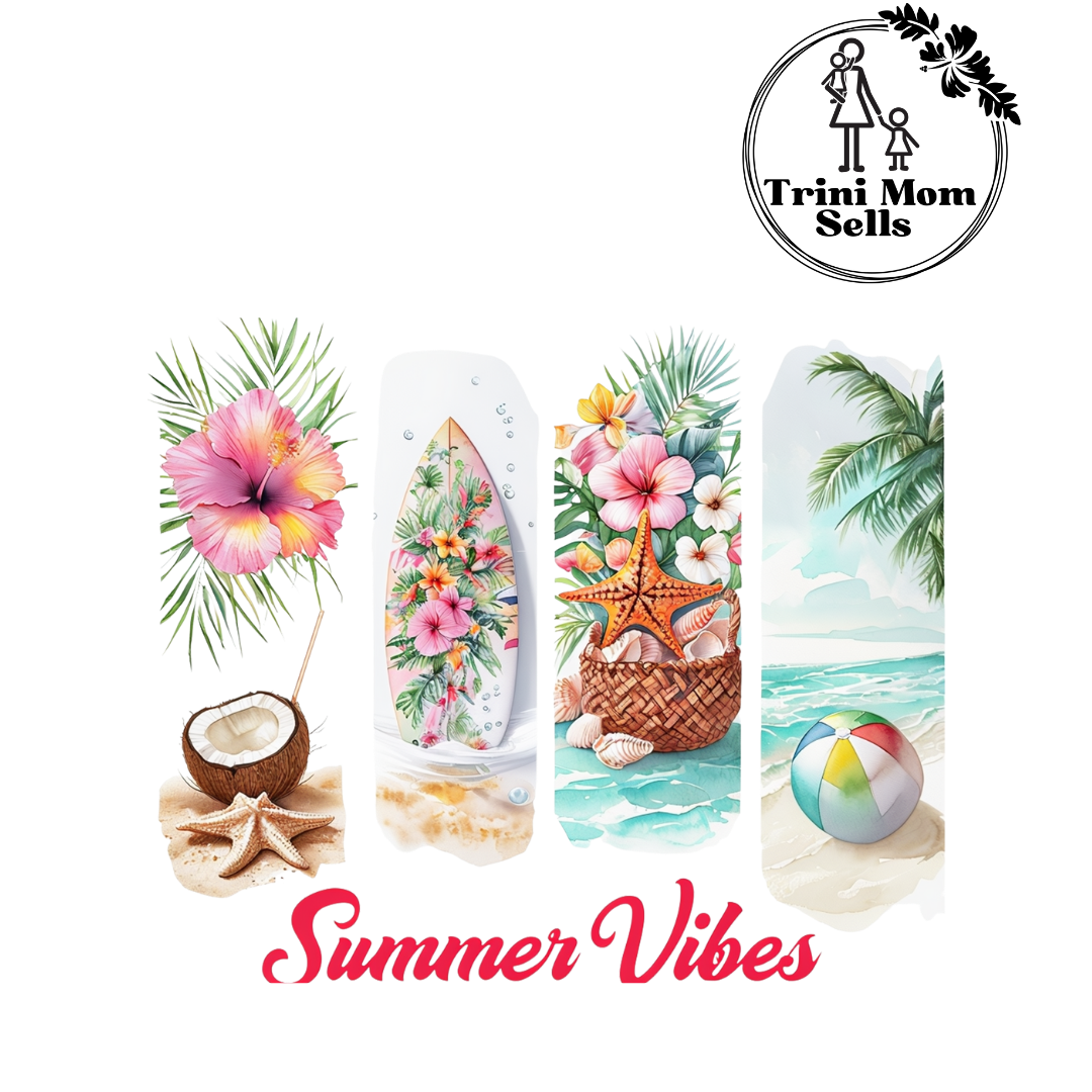 "Summer Vibes" Canvas Tote