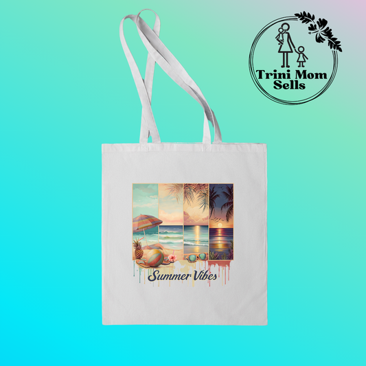 Beach Sunset Canvas Tote
