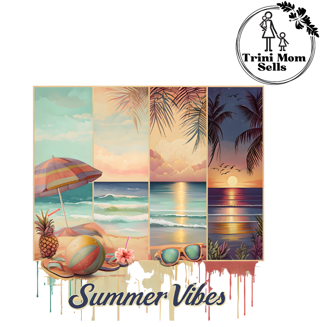 Beach Sunset Canvas Tote