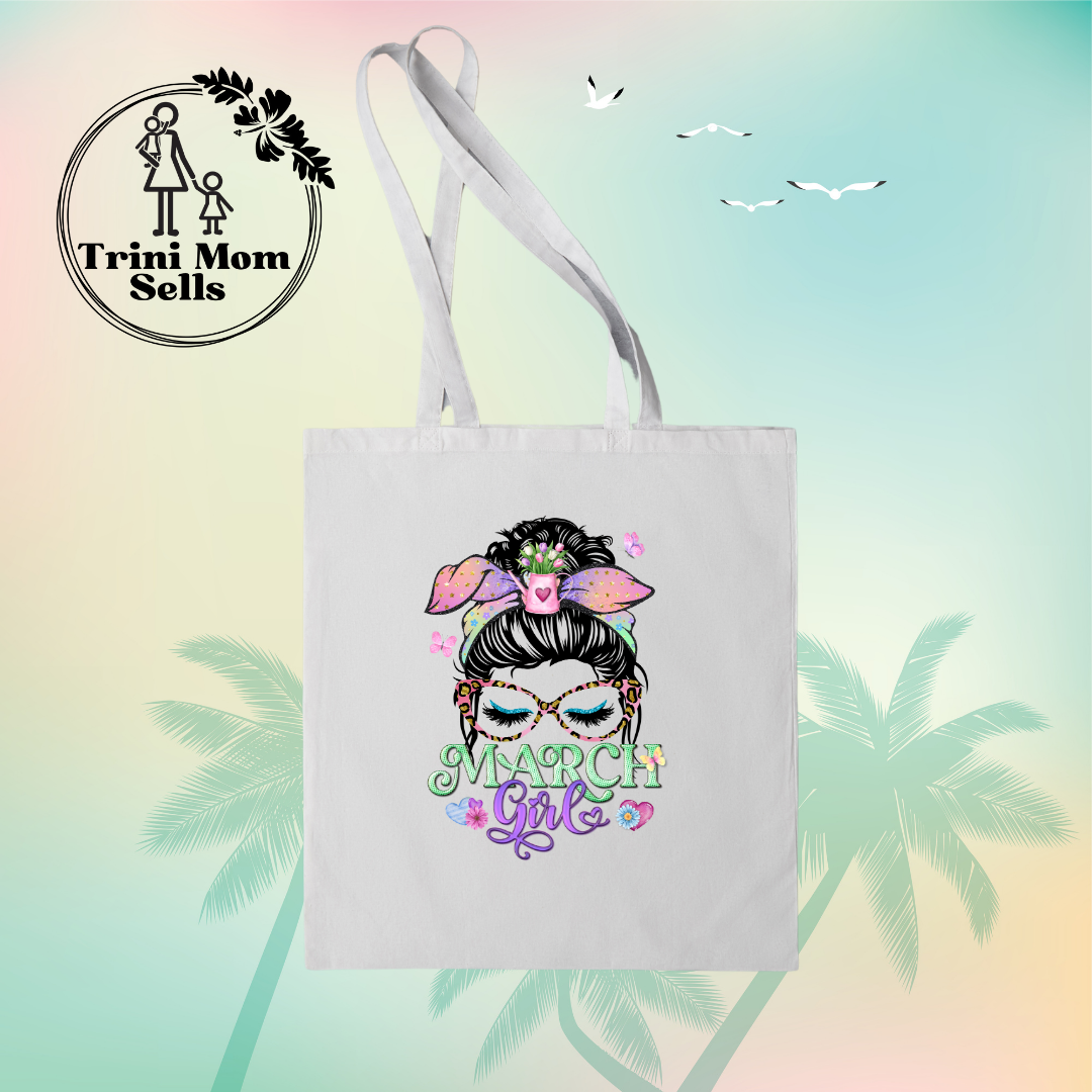 "March Girl" Canvas Tote