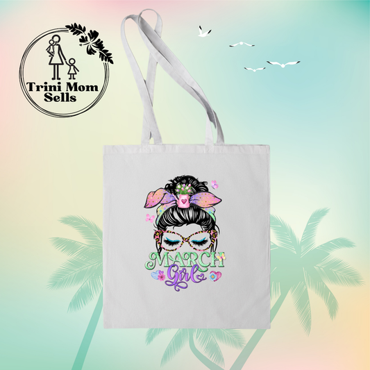 "March Girl" Canvas Tote
