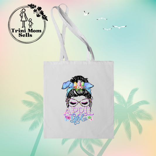 "April Girl" Canvas Tote