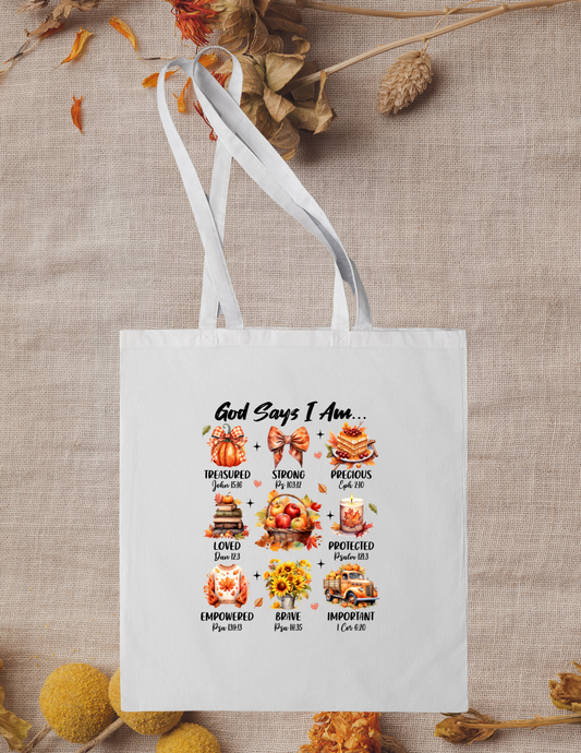 "God Says..." Canvas Tote - Sunflowers