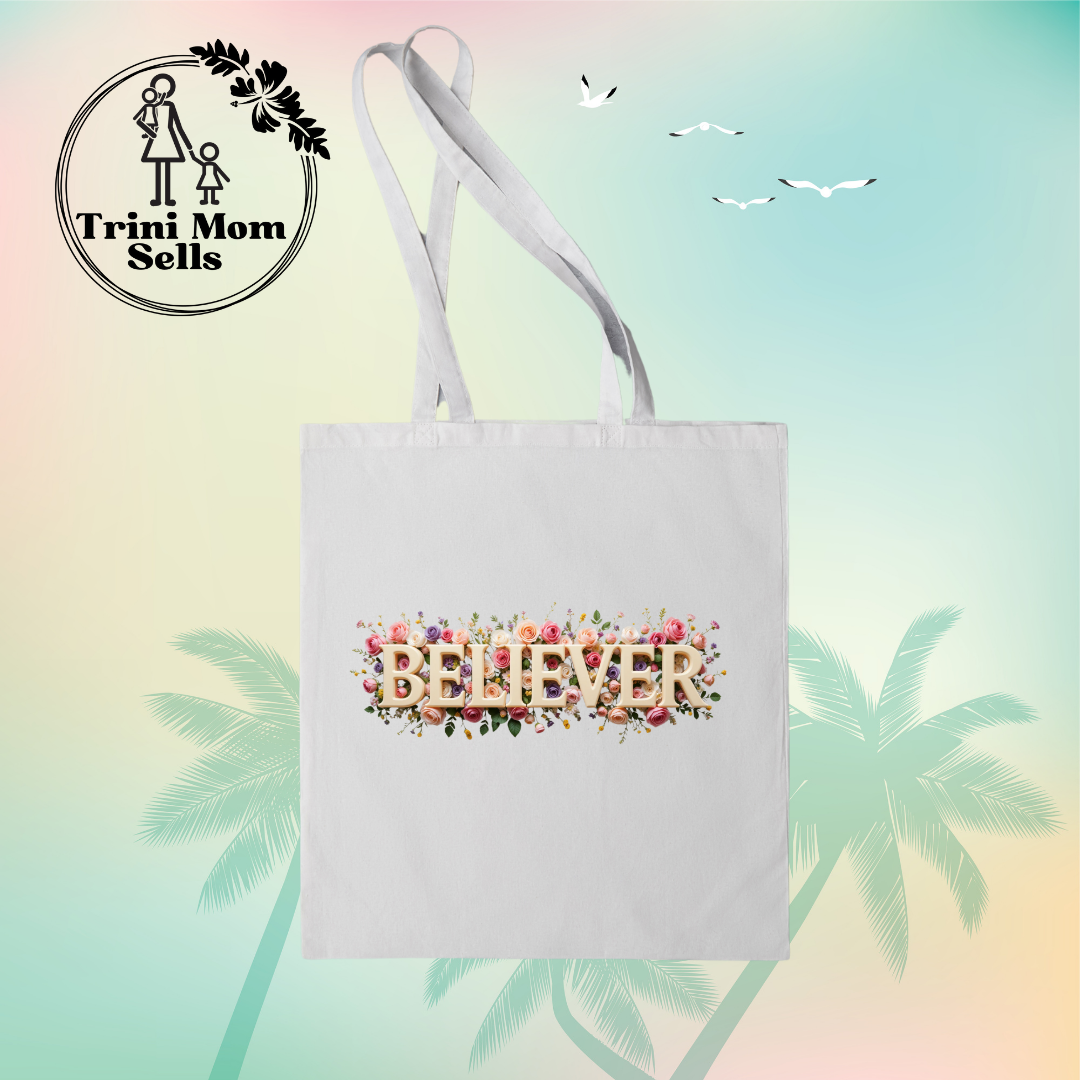 "Believer" Canvas Tote