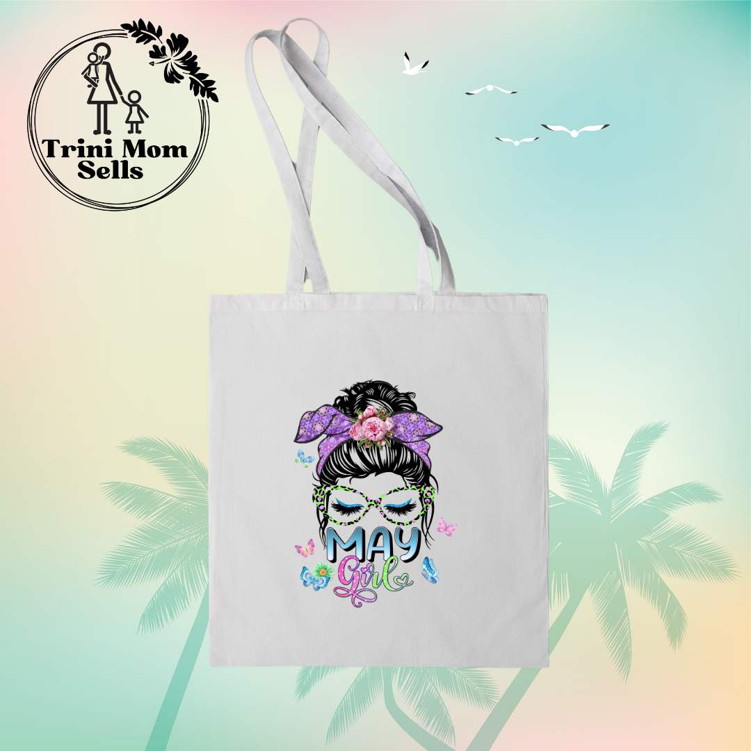 "May Girl" Canvas Tote
